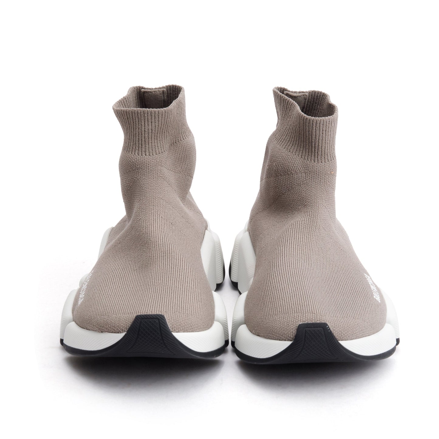 Balenciaga Dark Beige Knit Speed LT Trainer Sock Sneaker, Size 35