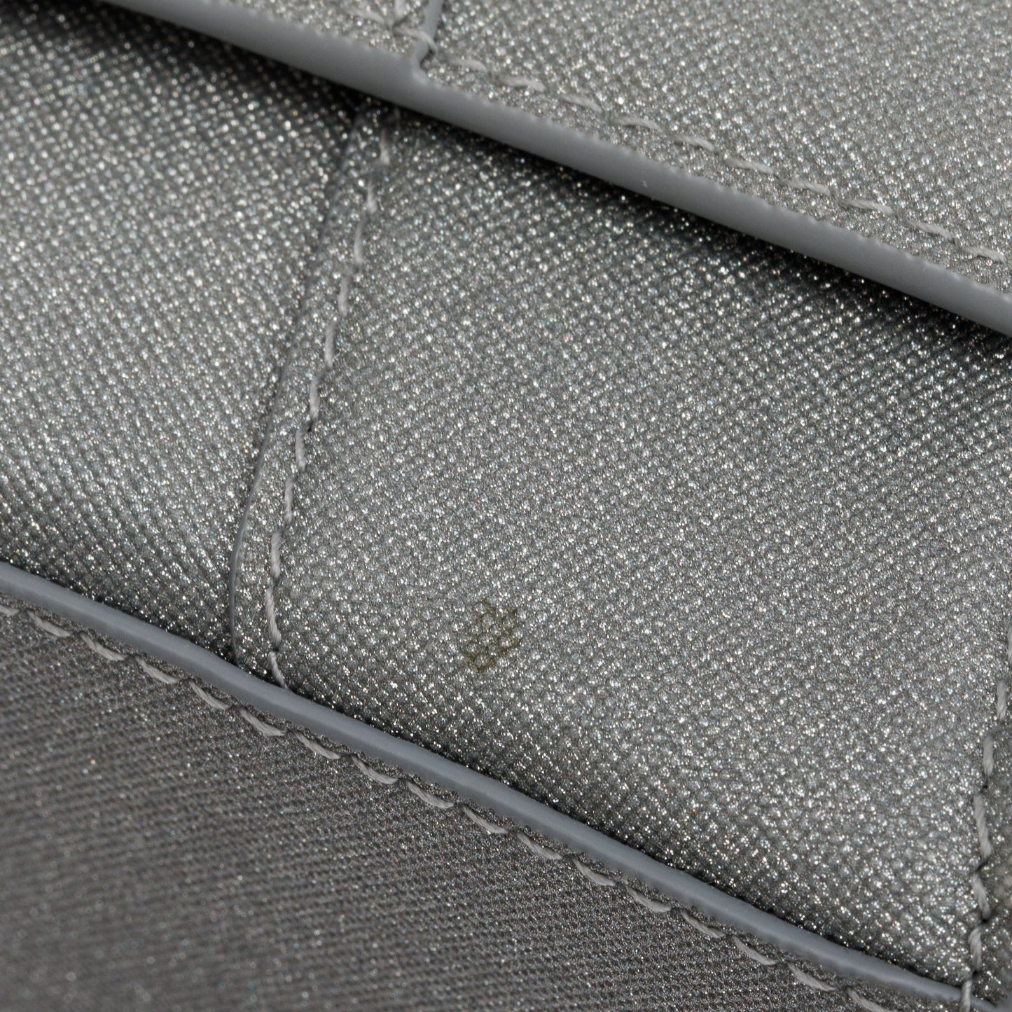 Balenciaga Grey Glitter Fabric XS Hourglass Top Handle Bag