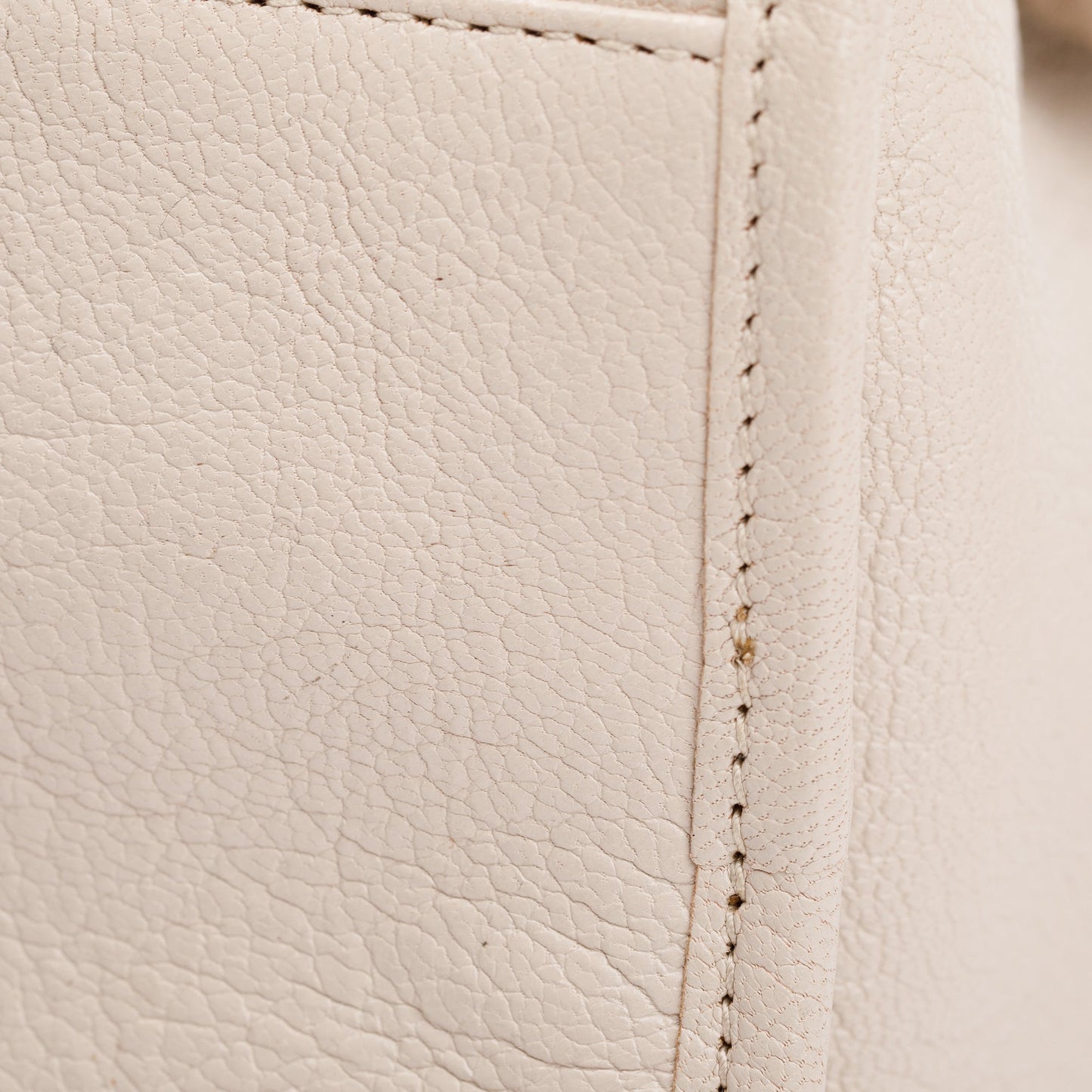 Balenciaga Neutral Chevre Leather Metallic Edge City Bag