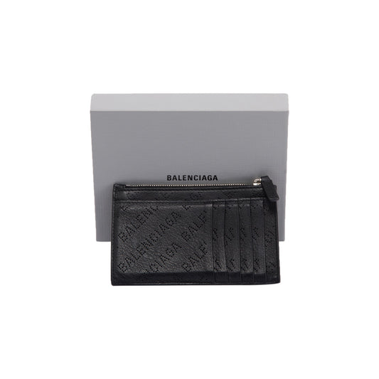 Balenciaga Perforated Leather Coin and Card Holder