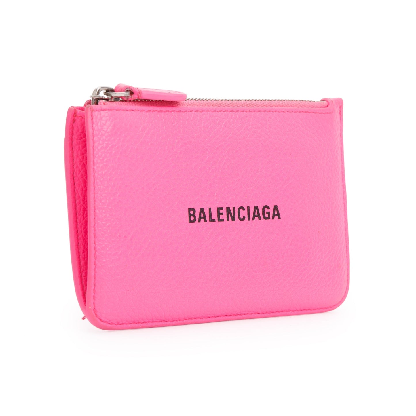 Balenciaga Pink Calfskin Leather Large Long Coin and Card Holder