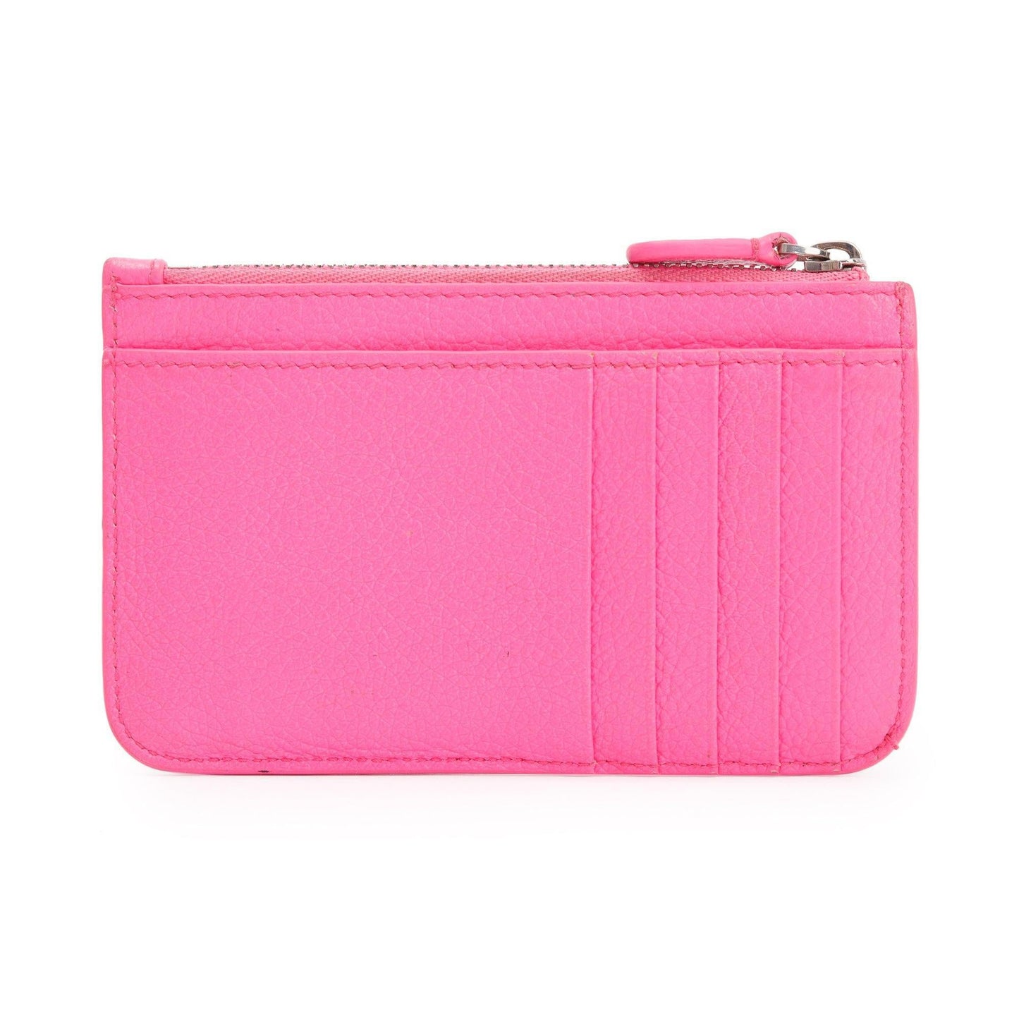 Balenciaga Pink Calfskin Leather Large Long Coin and Card Holder
