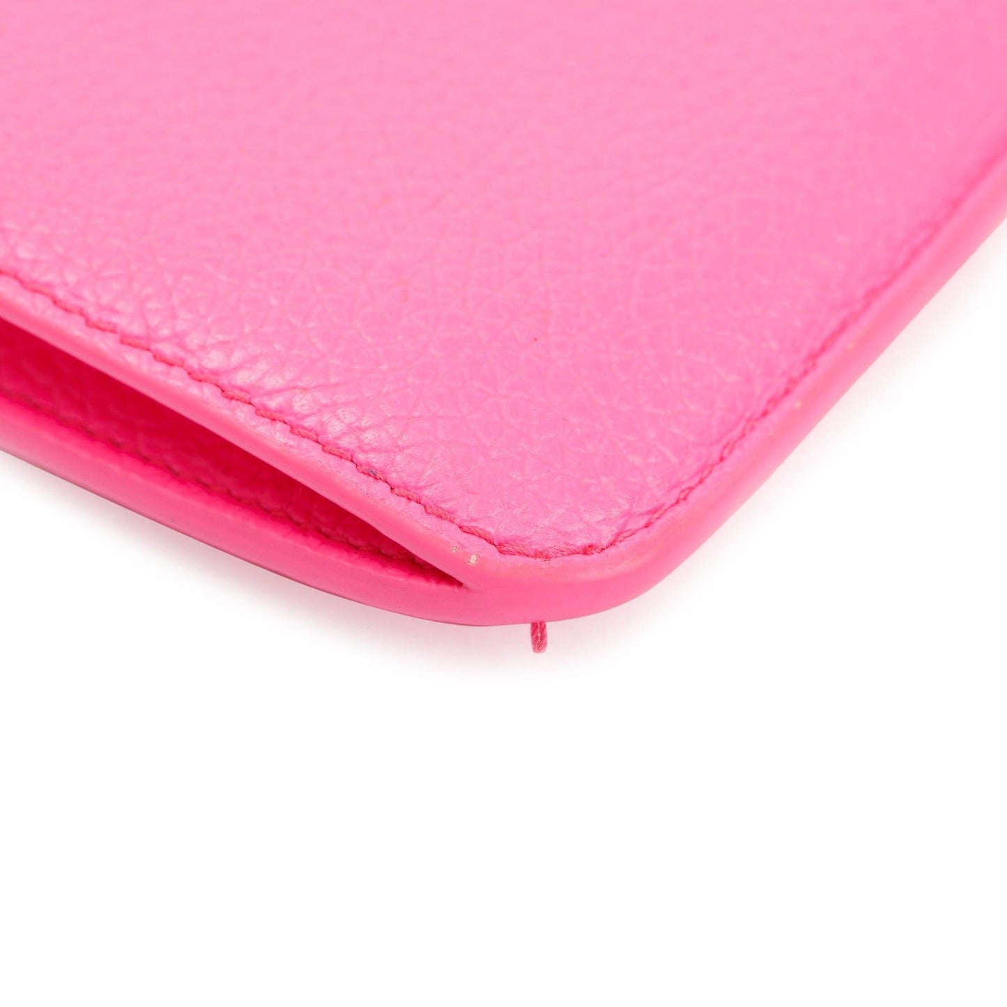 Balenciaga Pink Calfskin Leather Large Long Coin and Card Holder