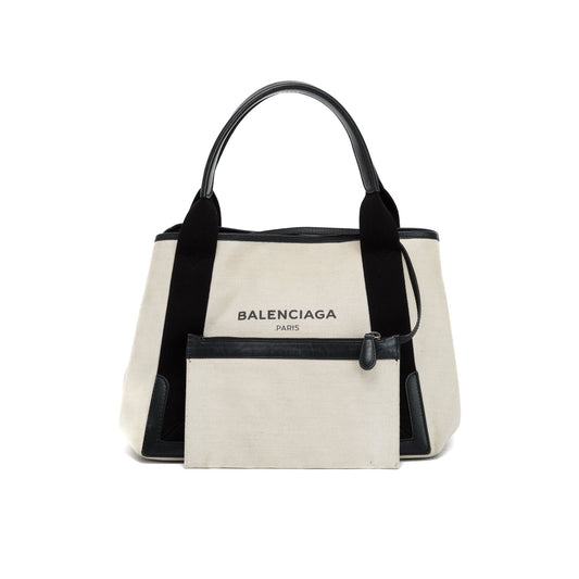 Balenciaga Small Navy Cabas Tote