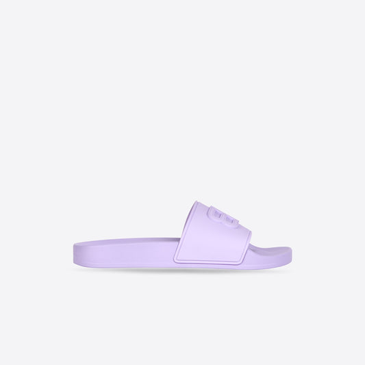 Balenciaga BB Pool Slide Sandals in Purple