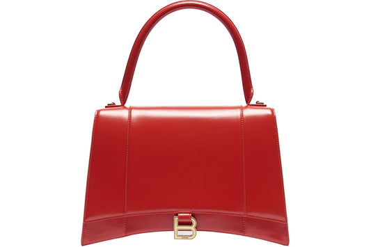 Balenciaga Hourglass Medium Top Handle Bag in Bright Red