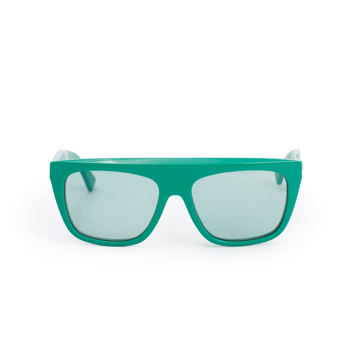 Bottega Veneta BV1060S Green Acetate Sharp Square Sunglasses