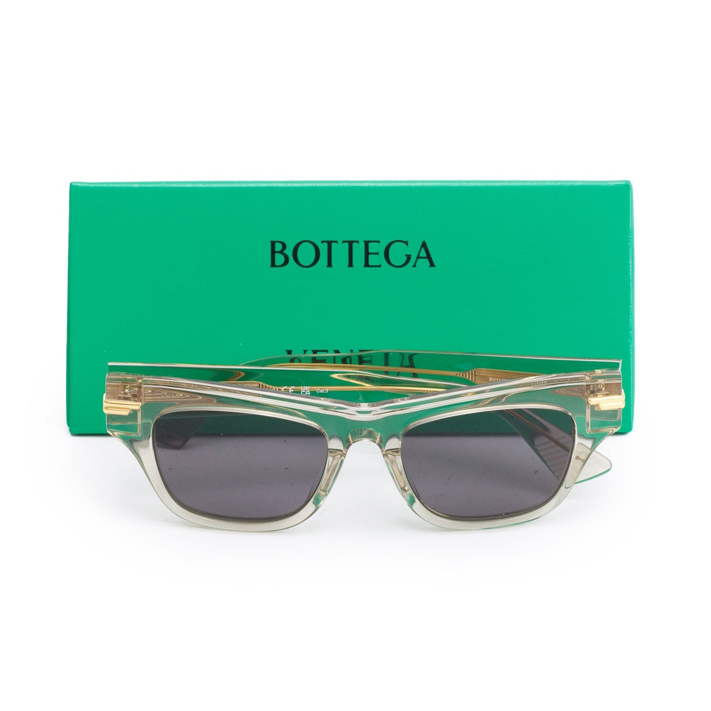 Bottega Veneta BV1122S Transparent Acetate Cat Eye Sunglasses