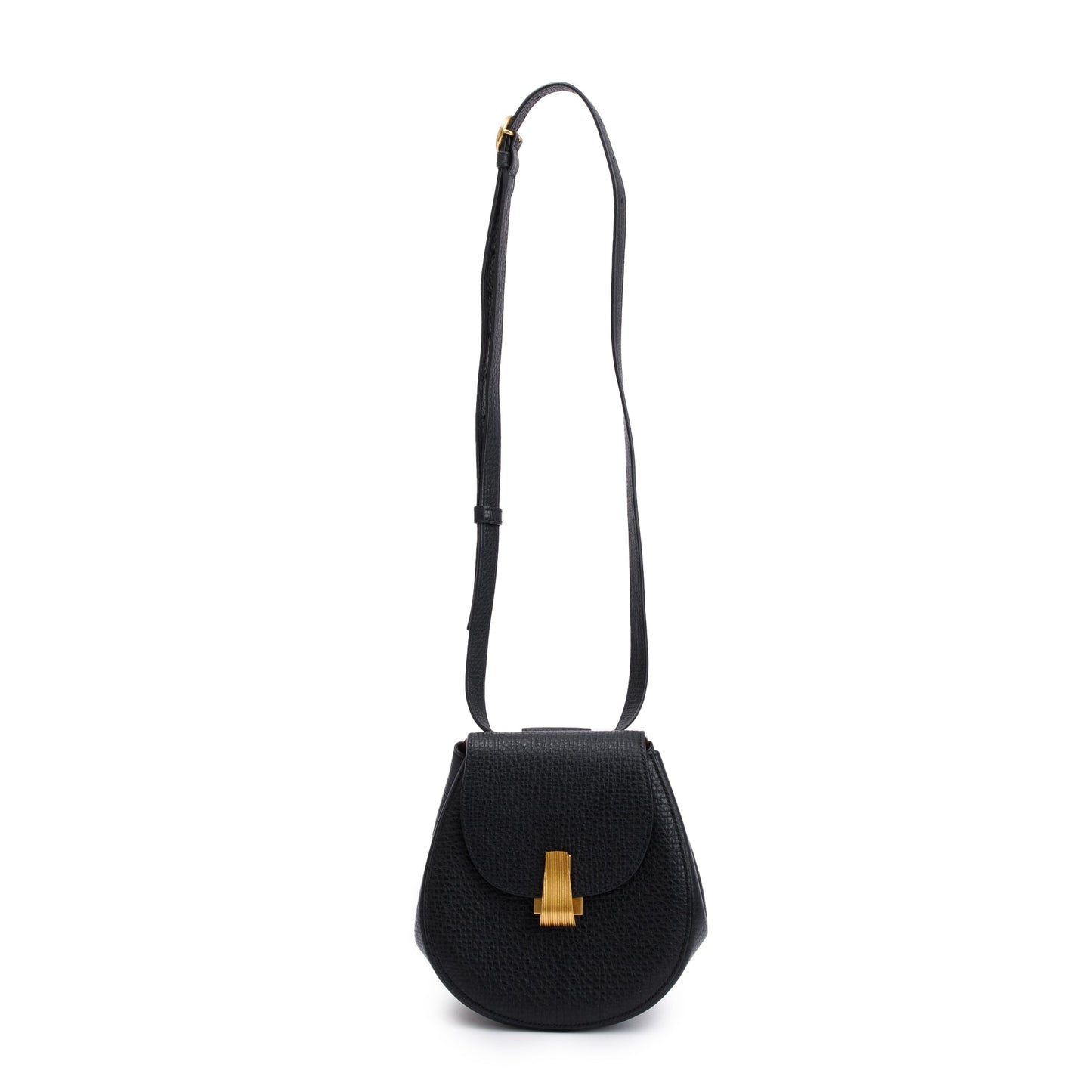 Bottega Veneta Black Leather Palmellato Crossbody Belt Bag