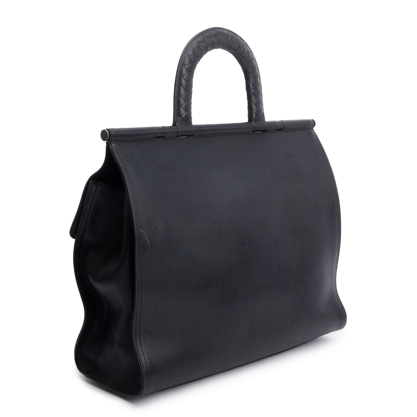 Bottega Veneta Brown Leather Top Handle Briefcase