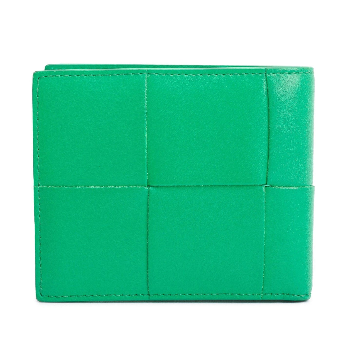 Bottega Veneta Green Intrecciato Leather Cassette Bi-Fold Wallet