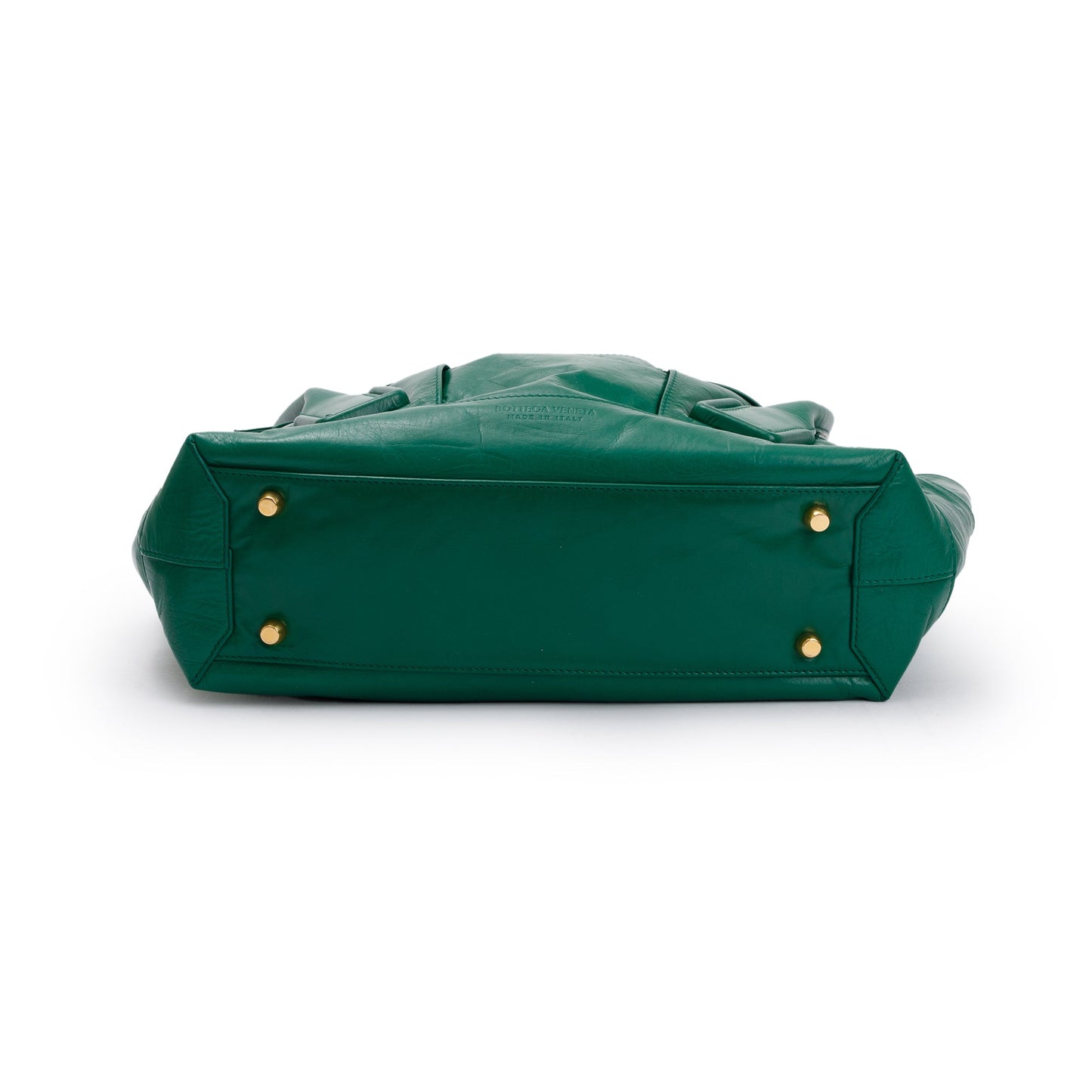 Bottega Veneta Green Maxi Intrecciato Leather Medium Arco Slouch Bag