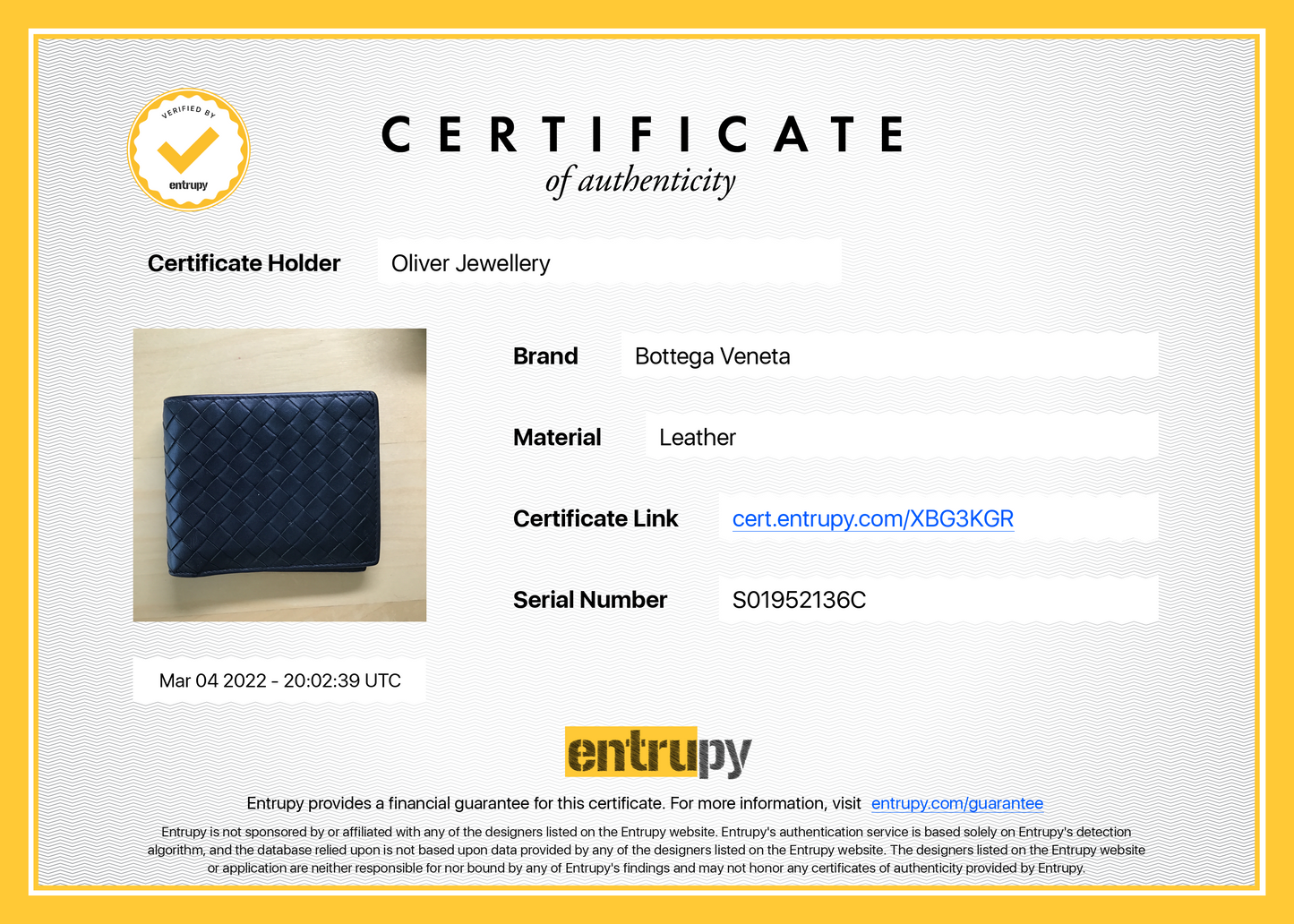Bottega Veneta Intrecciato Bi-Fold Wallet