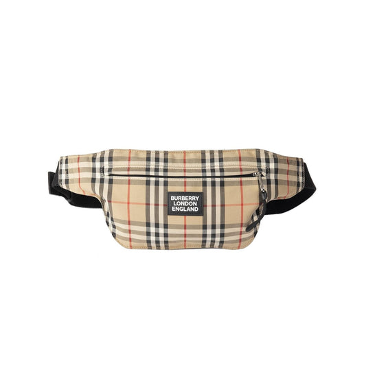 Burberry 2020 Logo Applique Vintage Check & Leather Bum Bag