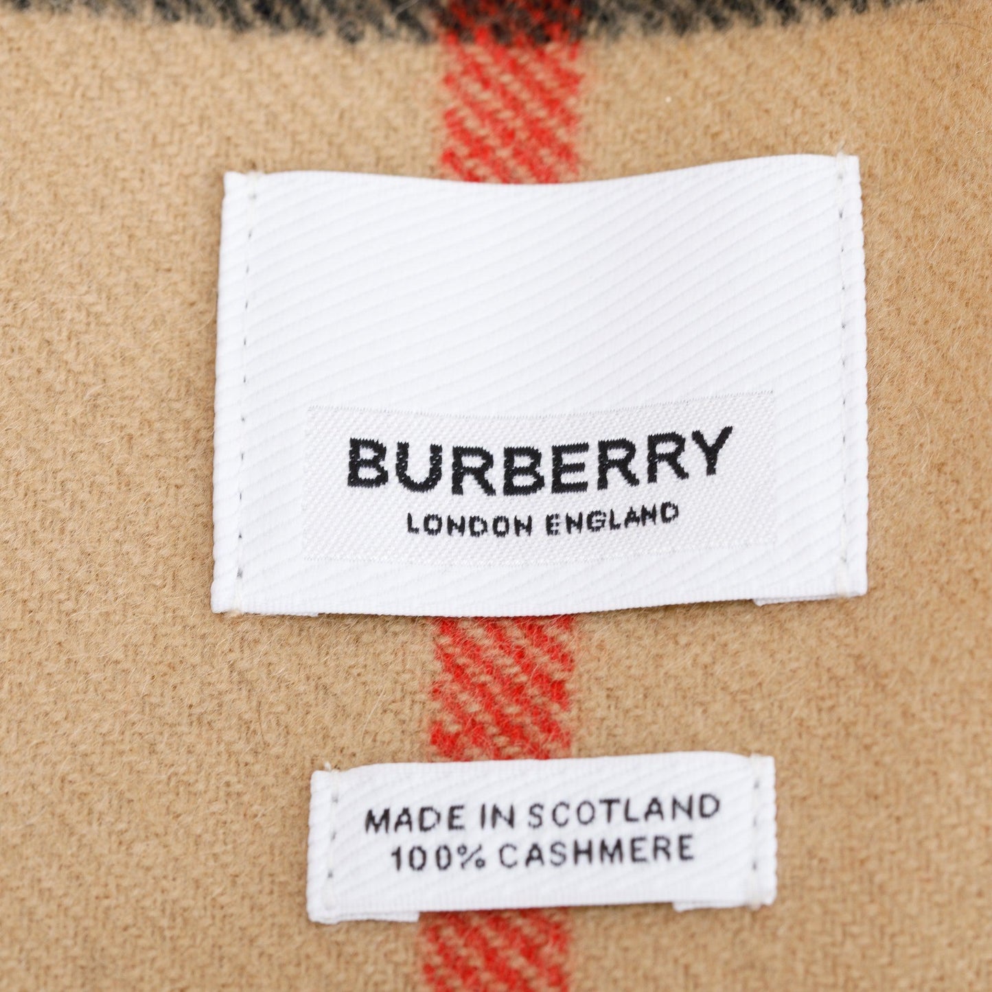 Burberry Beige Giant House Check Cashmere Scarf