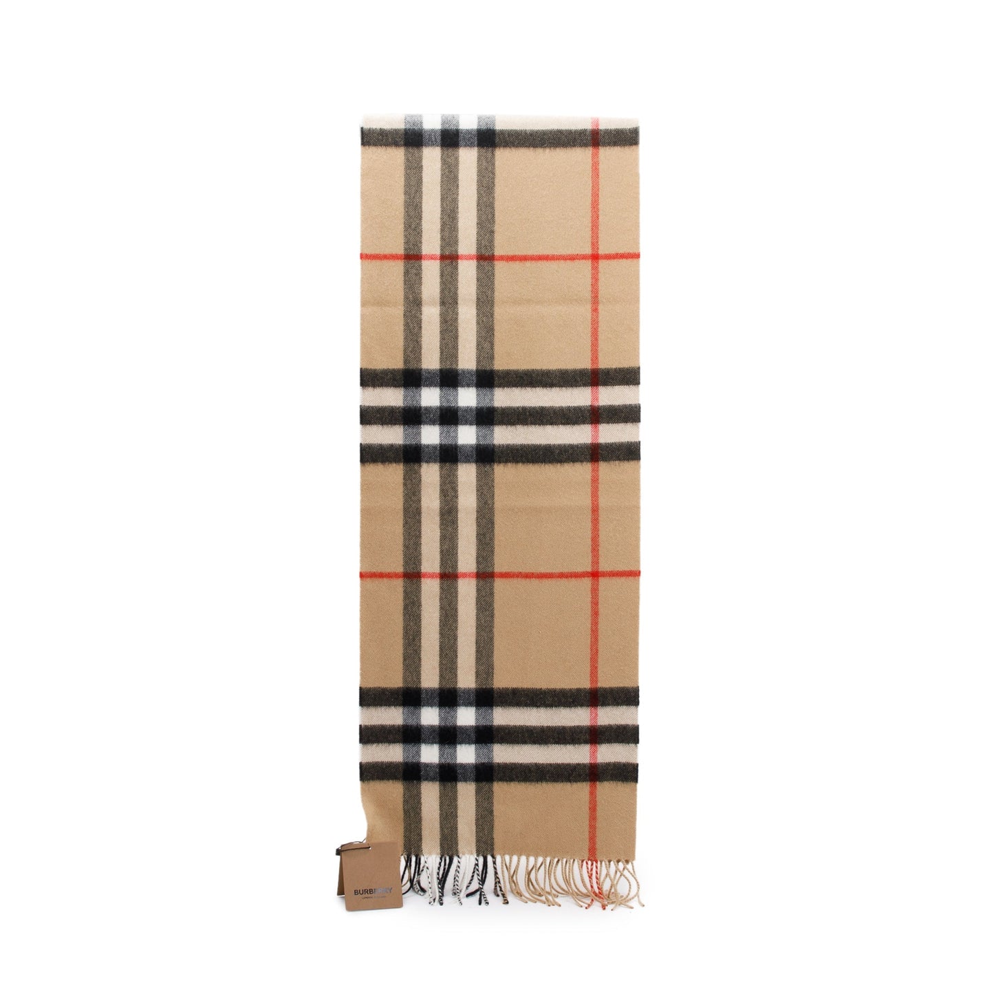 Burberry Beige Giant House Check Cashmere Scarf