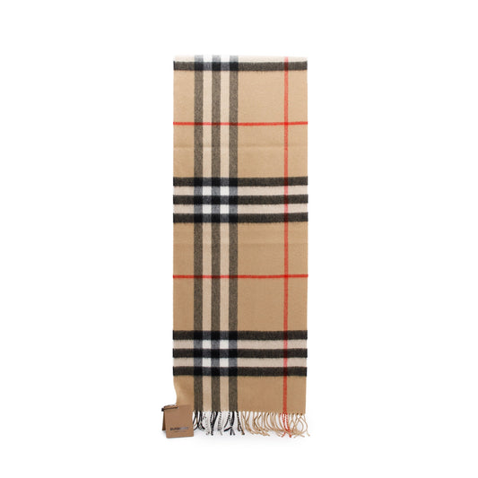 Burberry Beige Giant House Check Cashmere Scarf