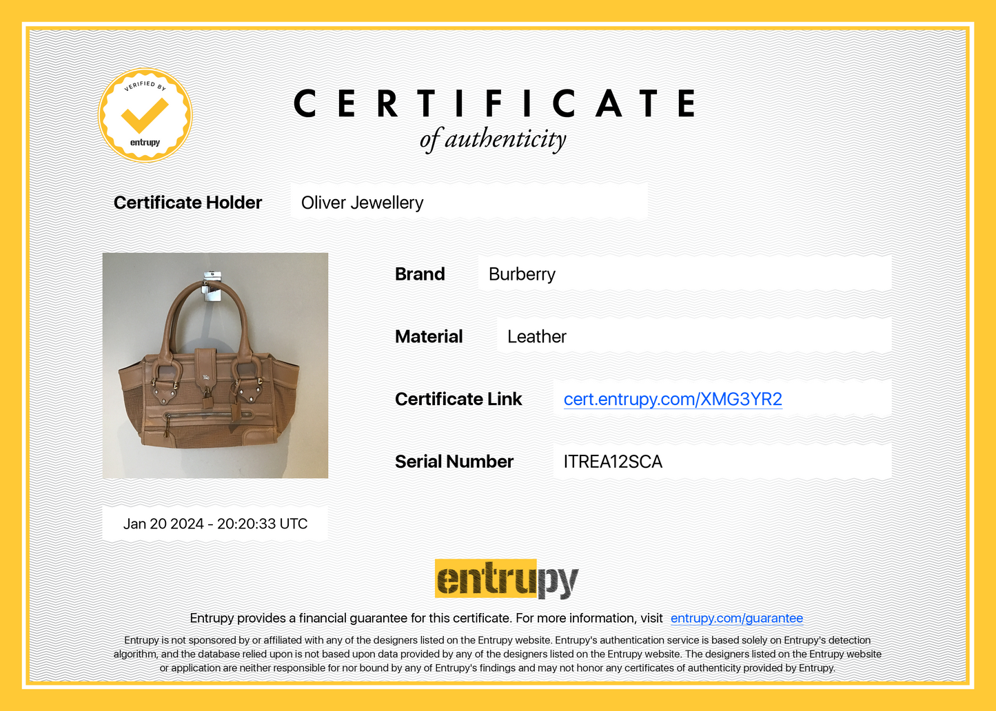 Burberry Beige Perforated Calfskin Leather Large Manor Tote Bag