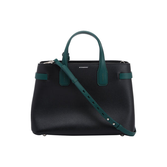 Burberry Bi-Color Leather Medium Banner Tote