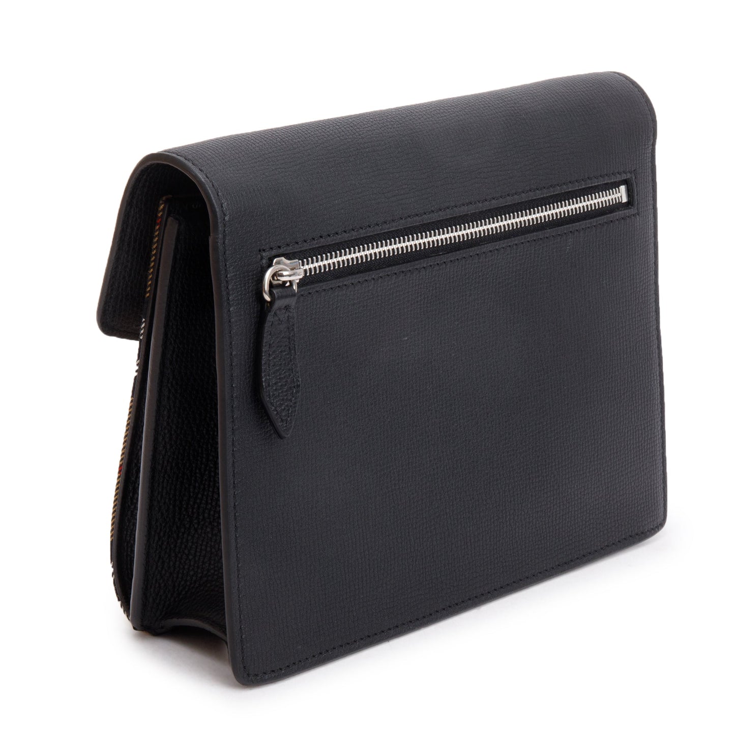 Burberry Black Calfskin House Check Macken Crossbody Bag