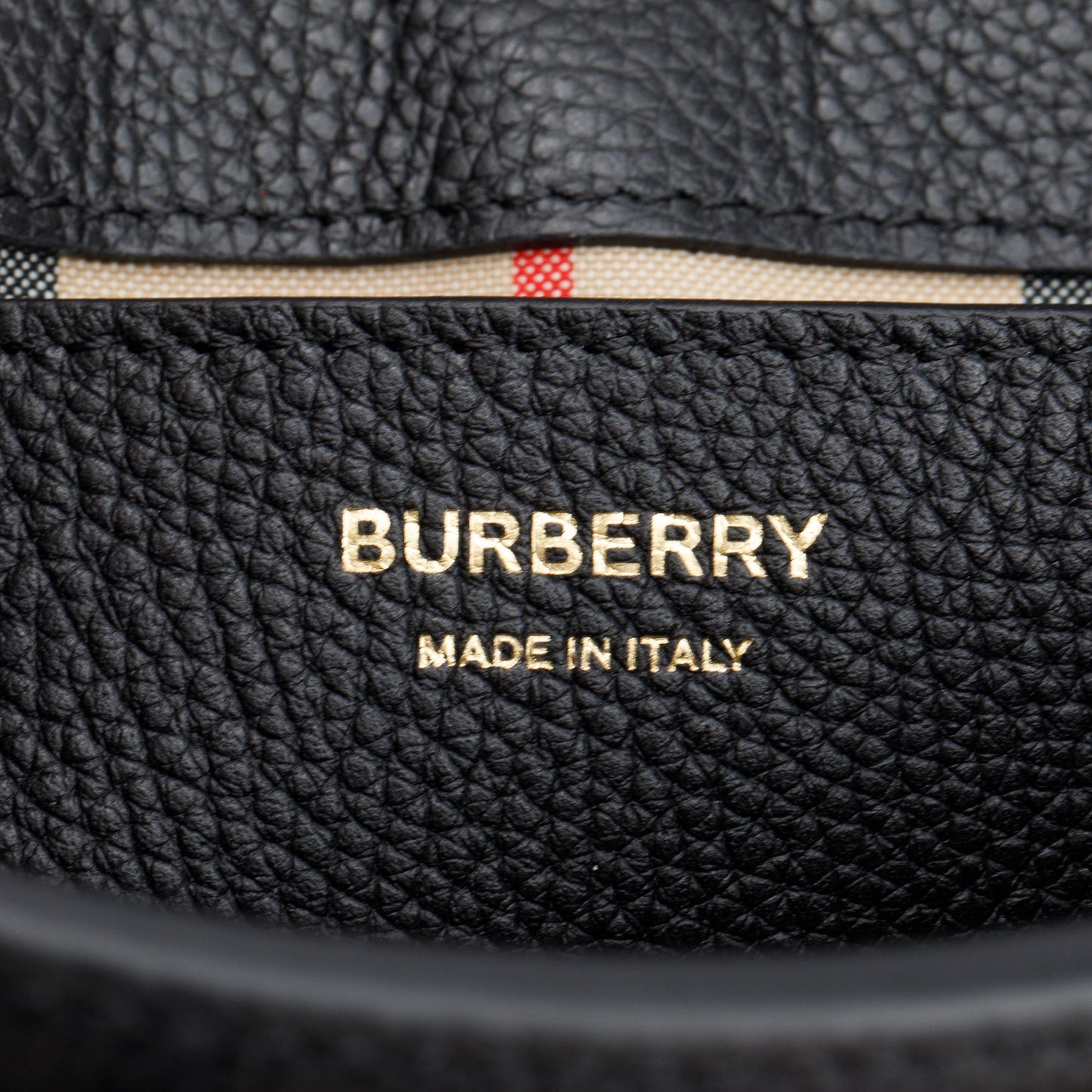 Burberry Black Calfskin Vintage Check Note Crossbody Bag