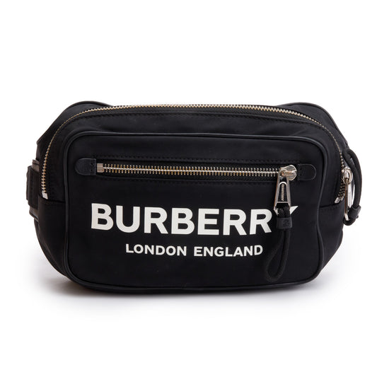 Burberry Black Econyl Logo-Print Bum Bag