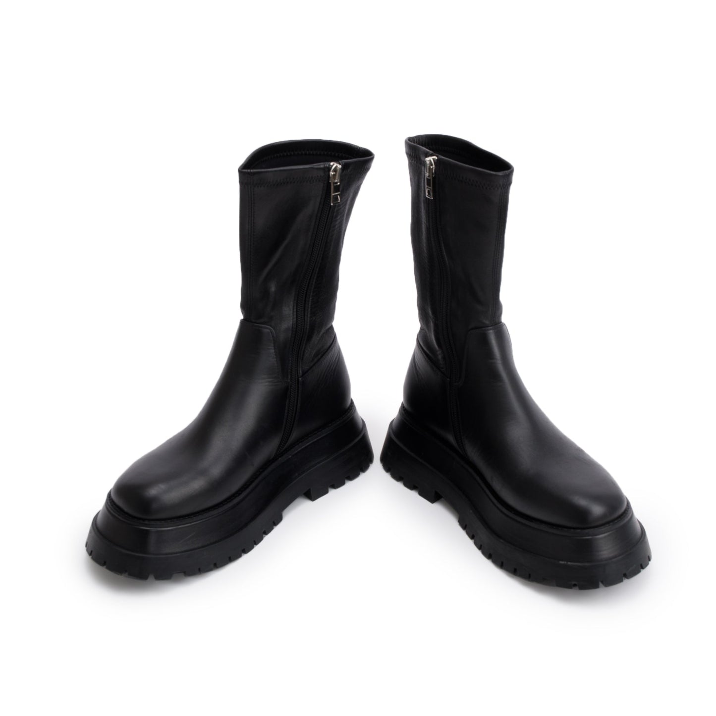 Burberry Black Leather Alf Hurr Ankle Boots, Size 37