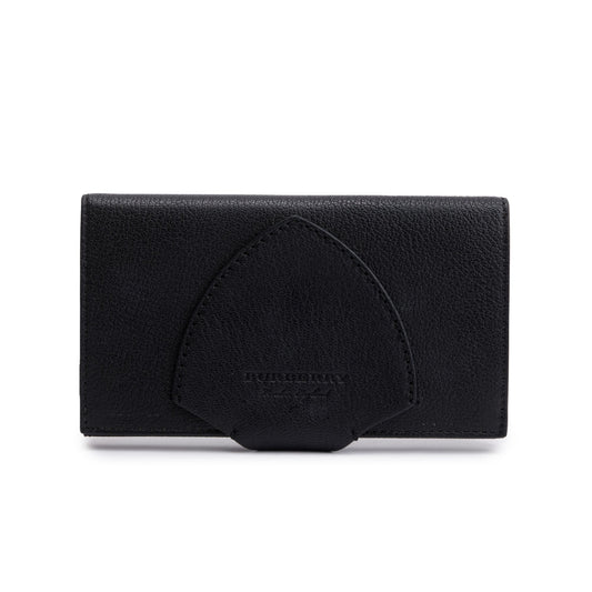 Burberry Black Leather Harlow Long Wallet