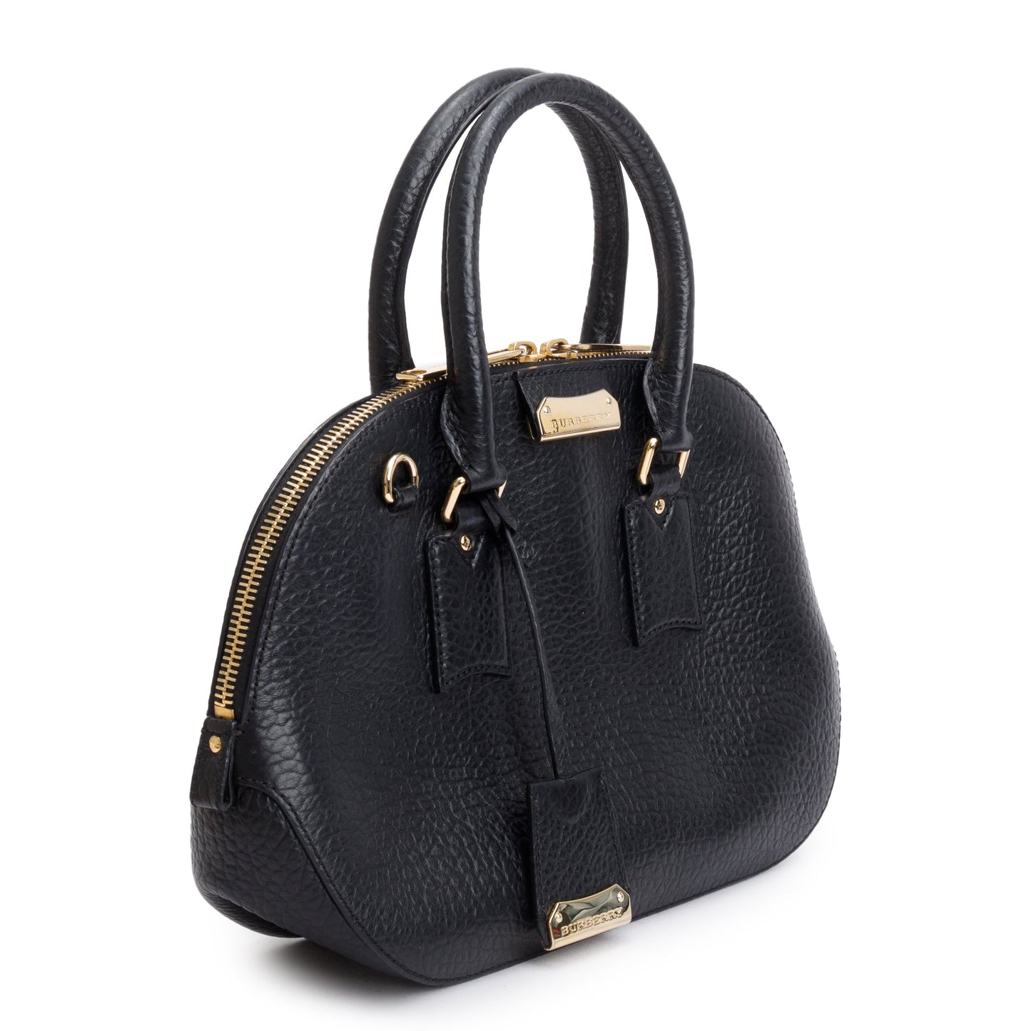 Burberry Black Leather Orchard Handle Bag
