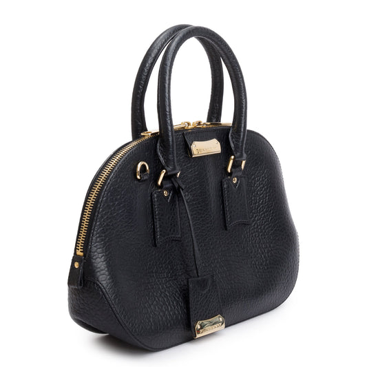 Burberry Black Leather Orchard Handle Bag