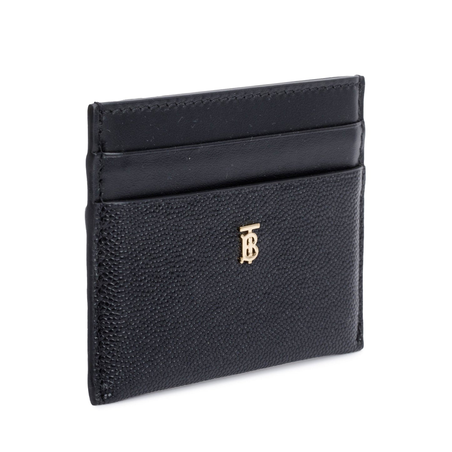 Burberry Black Leather TB Card Holder