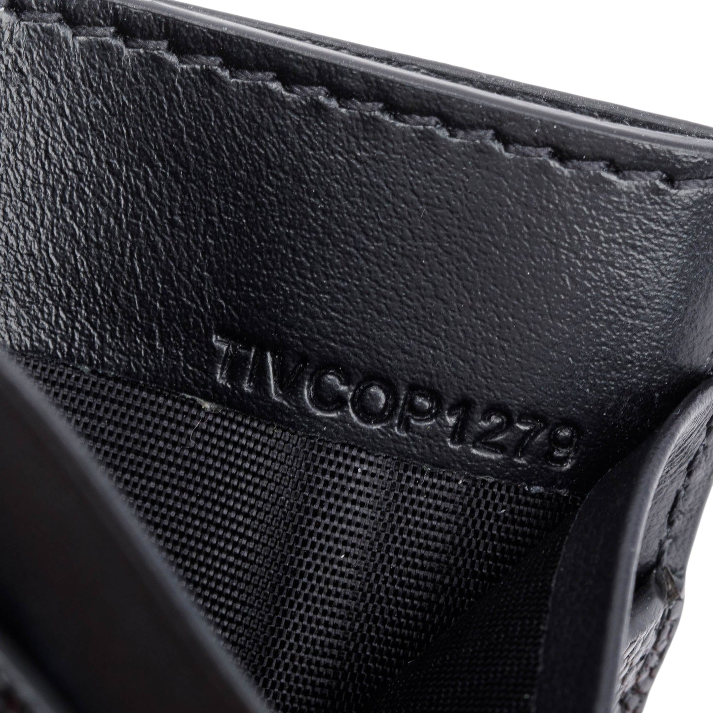 Burberry Black Leather TB Card Holder