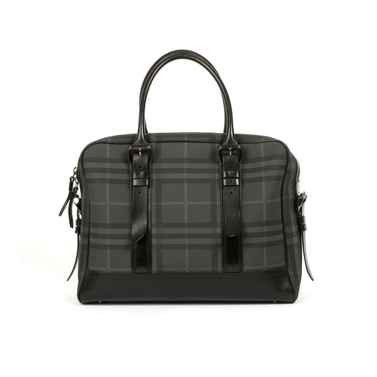 Burberry Black London Check Briefcase
