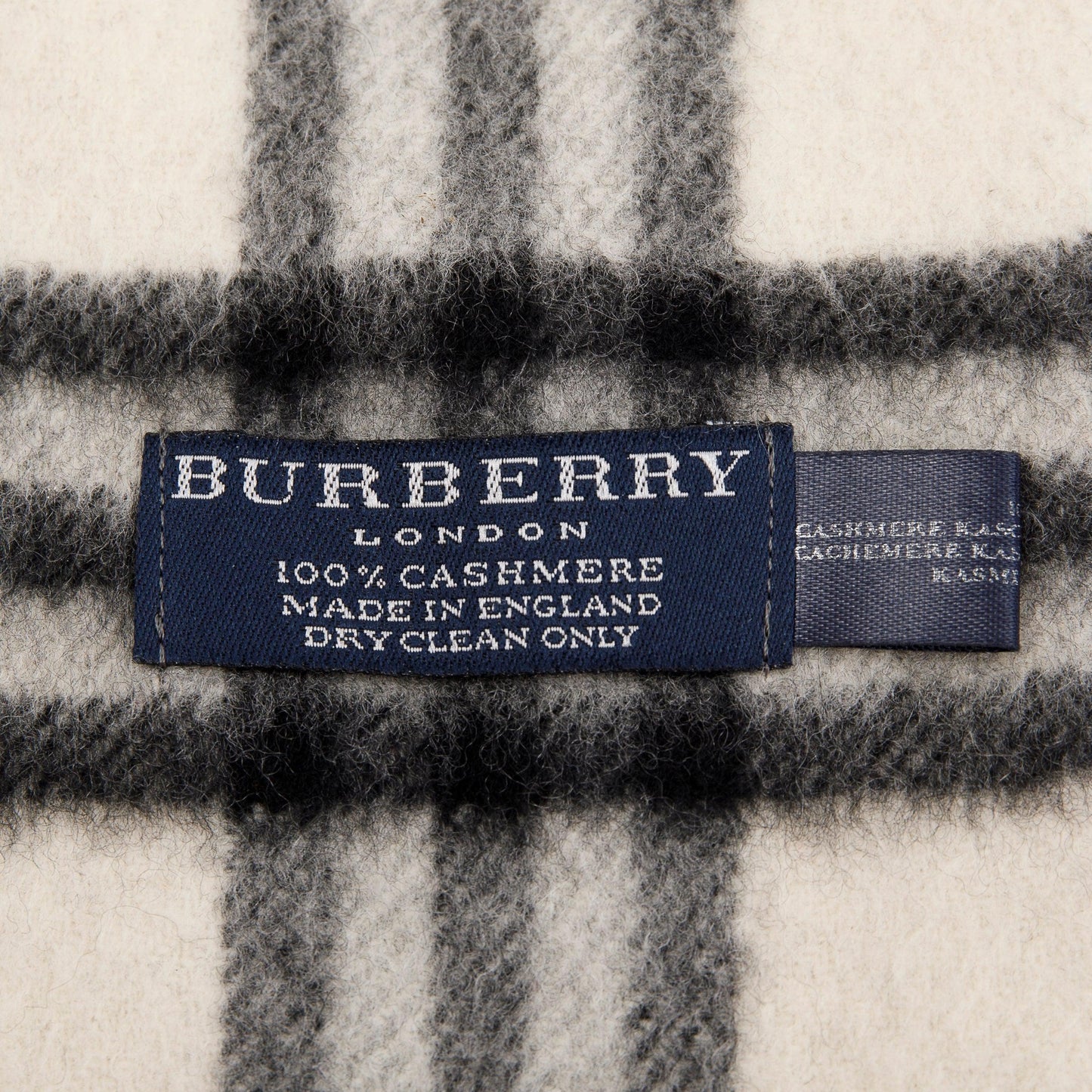 Burberry Black & White Cashmere Scarf
