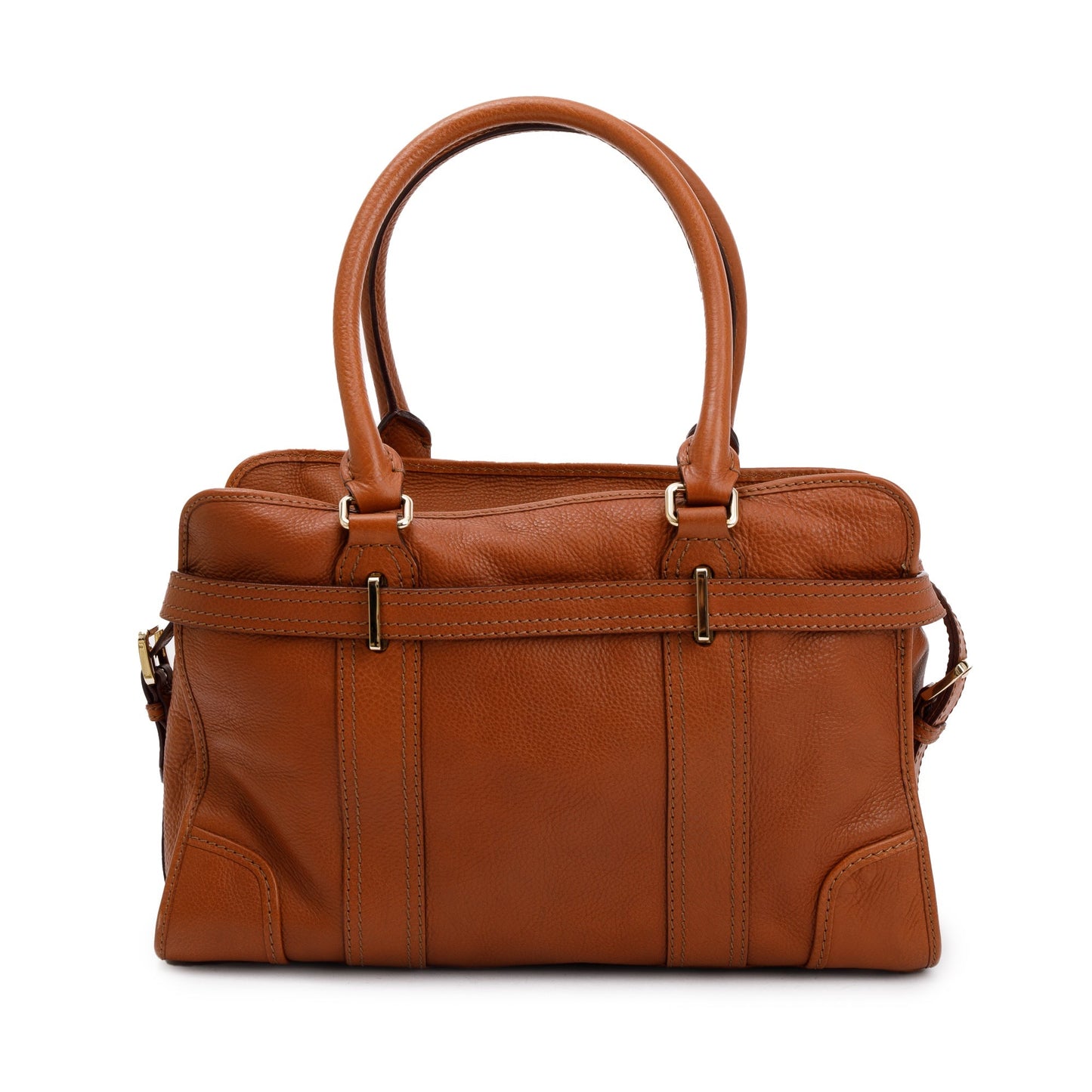 Burberry Brown Calfskin Leather Shoulder Bag