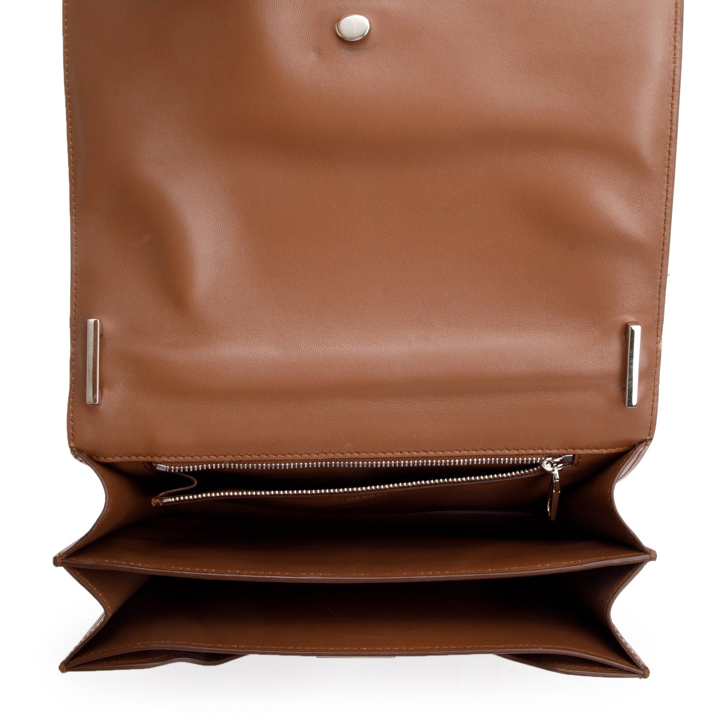 Burberry Brown Smooth Calfskin Leather Medium TB Shoulder Bag