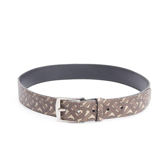 Burberry Brown TB Monogram Canvas Belt 85 34