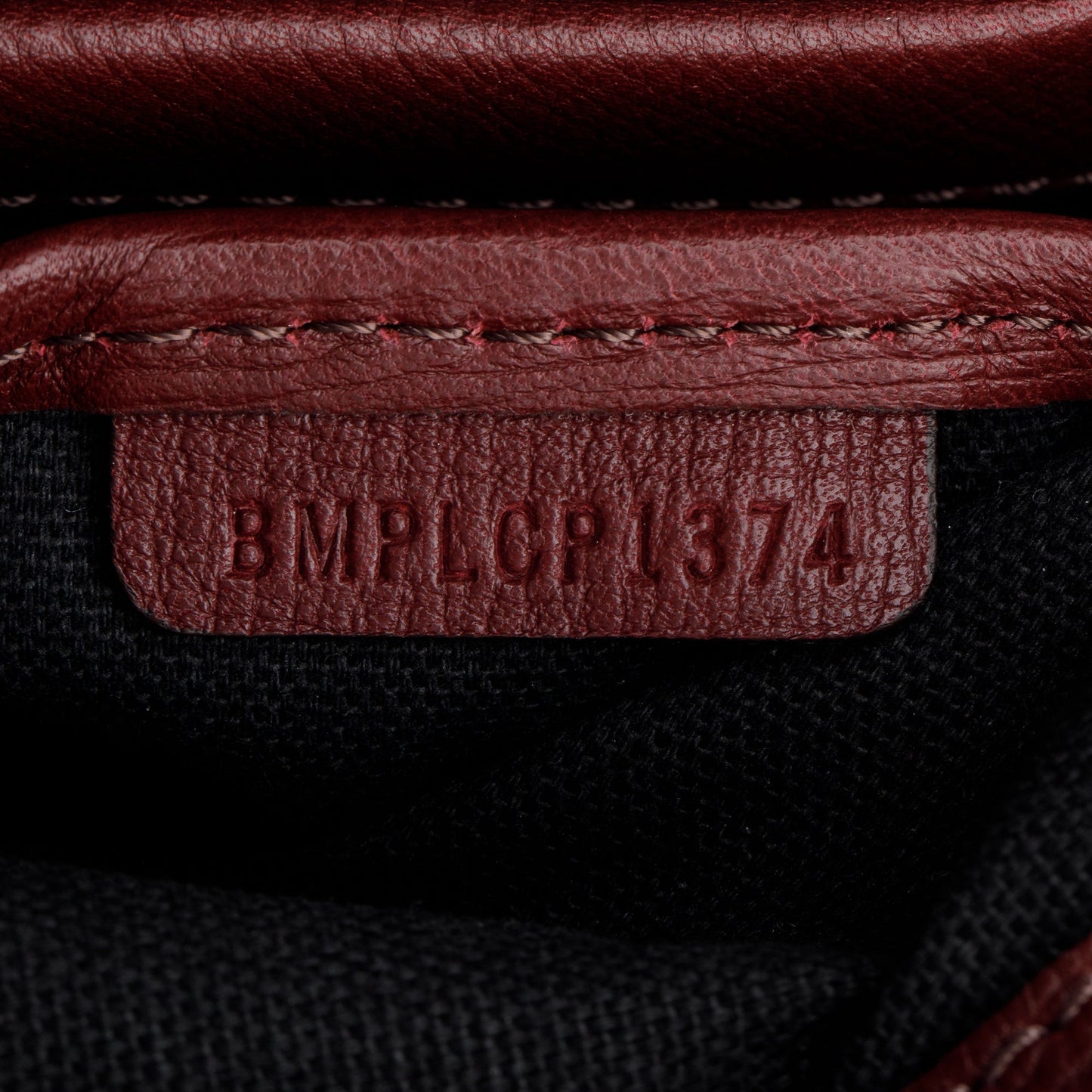 Burberry Burgundy Calfskin Small Camberley Bag