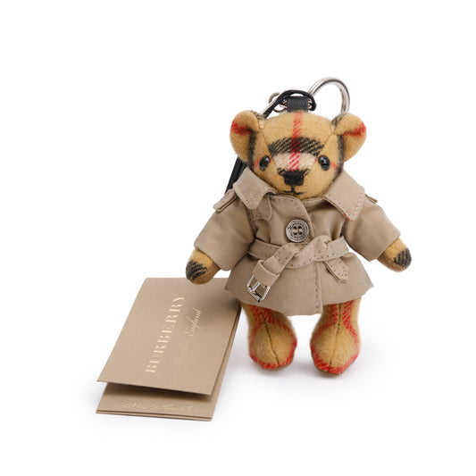 Burberry Cashmere Thomas Bear In Trench Coat Keychain