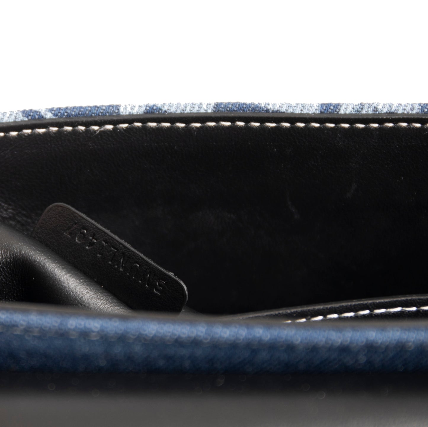 Burberry Denim Logo Print Note Crossbody