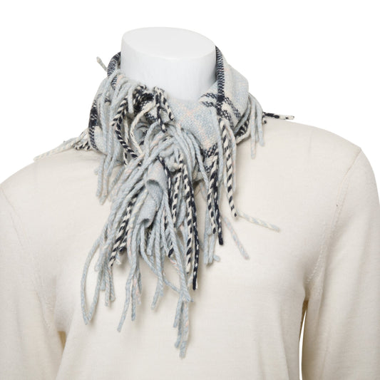 Burberry Grey  Multicolor House Check Cashmere Happy Scarf