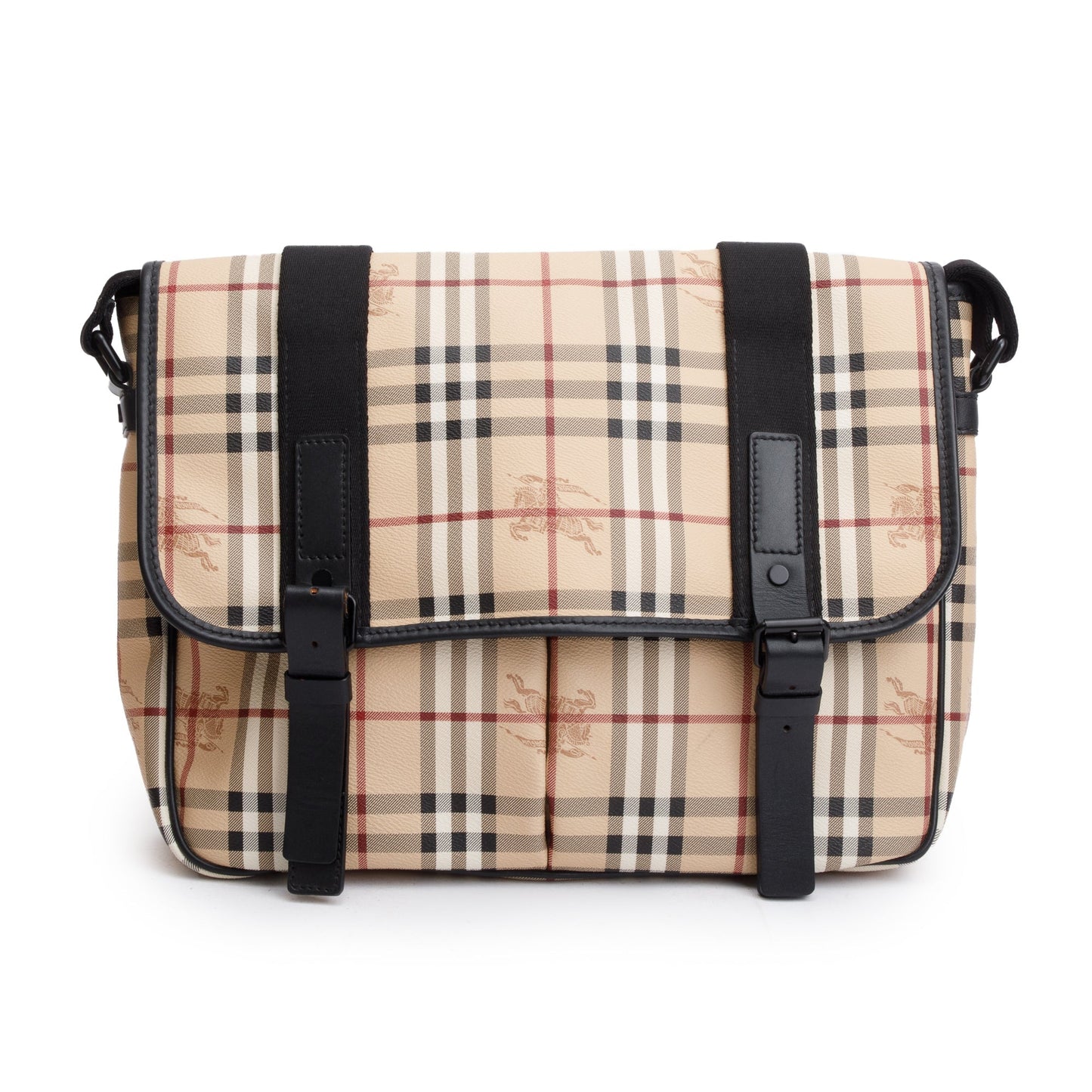 Burberry Haymarket Check Coated Canvas Messenger Bag