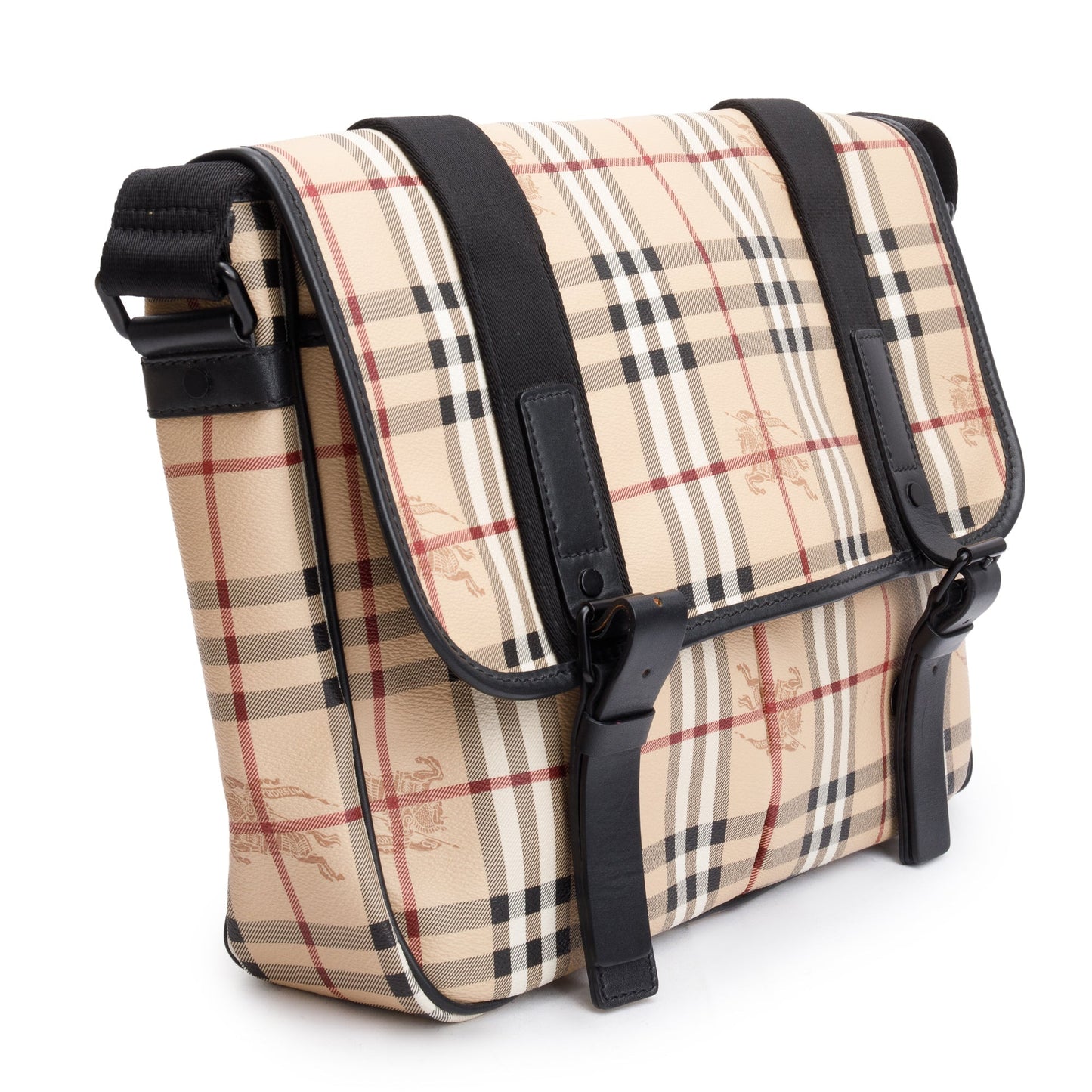 Burberry Haymarket Check Coated Canvas Messenger Bag