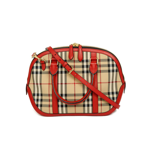 Burberry Horseferry Check Small Orchard Bowling Bag
