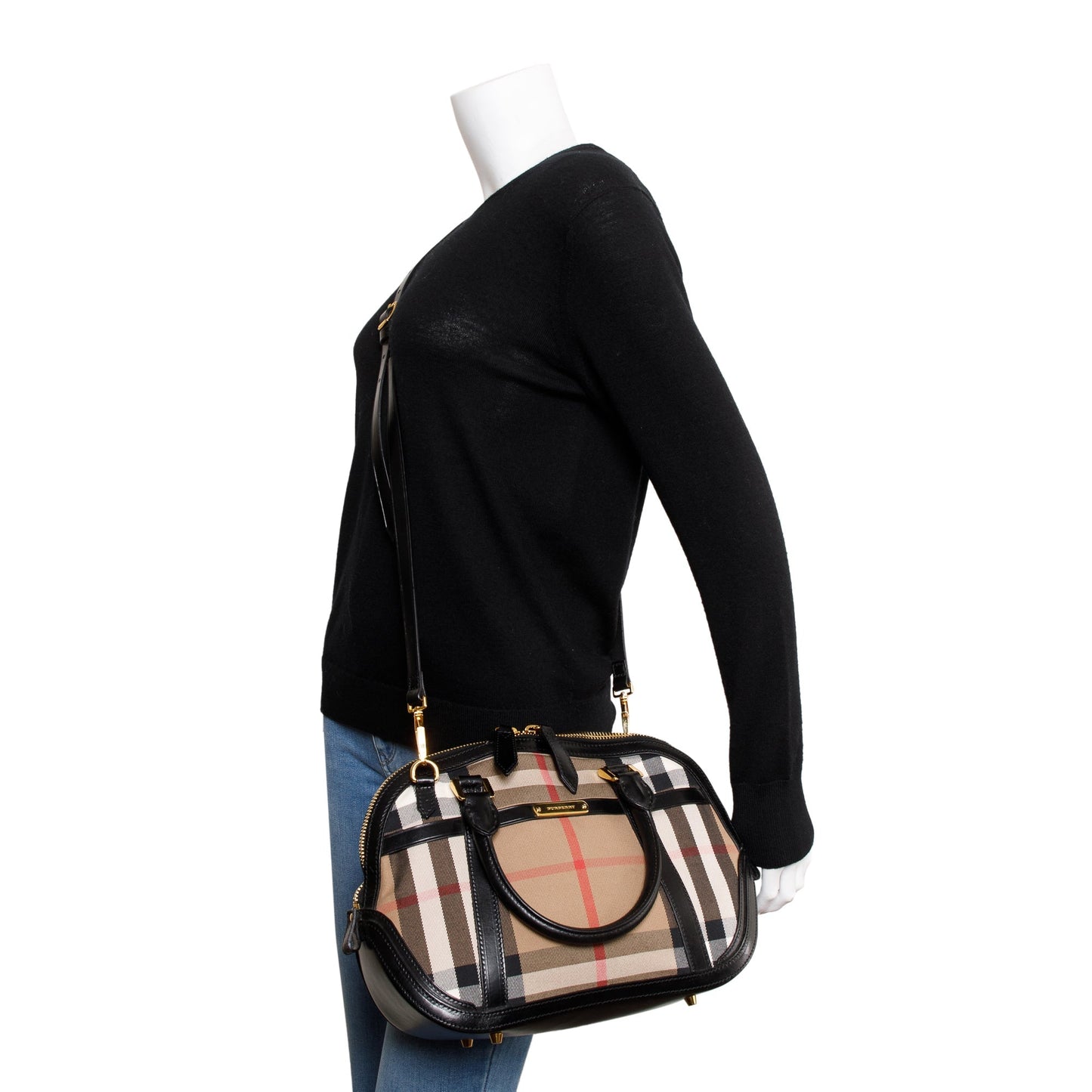 Burberry House Check Small Orchard Bowling Bag
