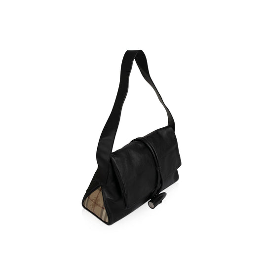 Burberry Leather Horn Toggle Shoulder Bag