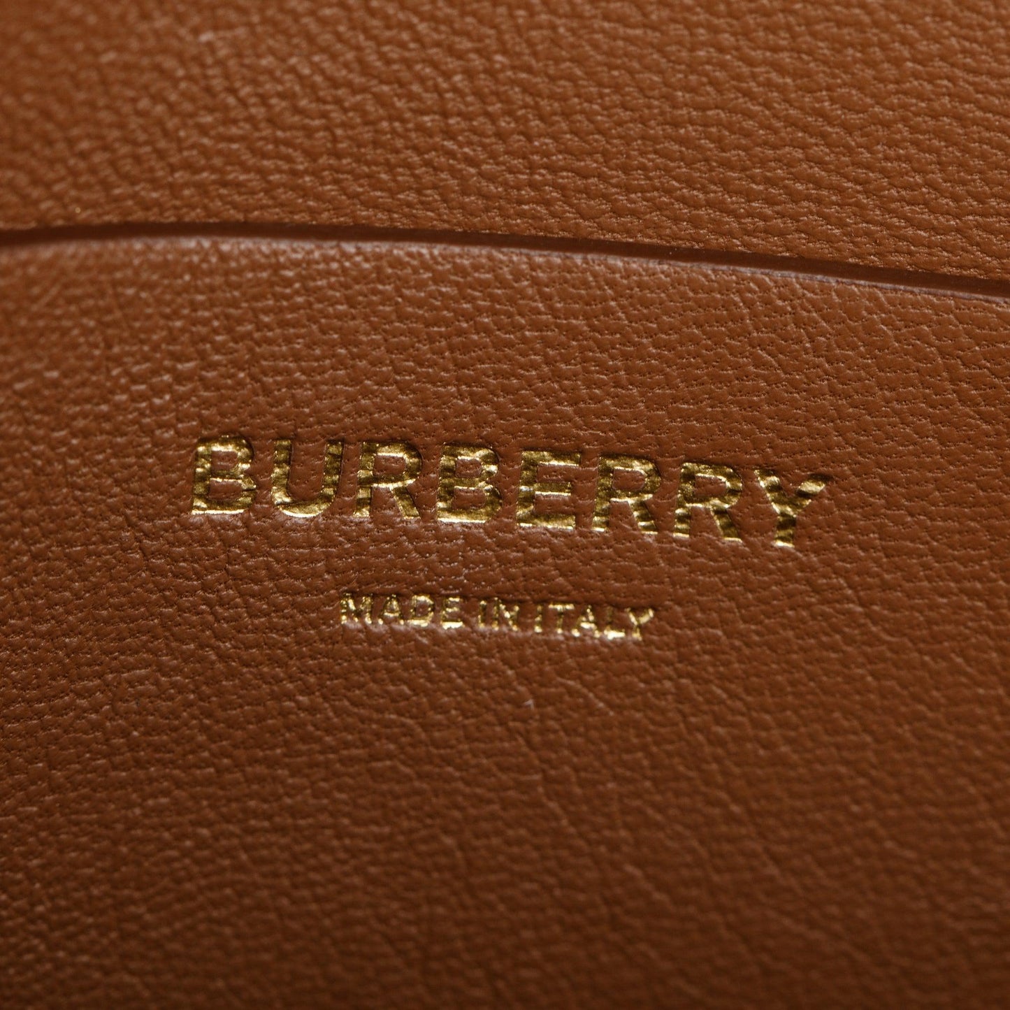 Burberry Malt Brown & Black Calfskin Leather Small Grace Bag
