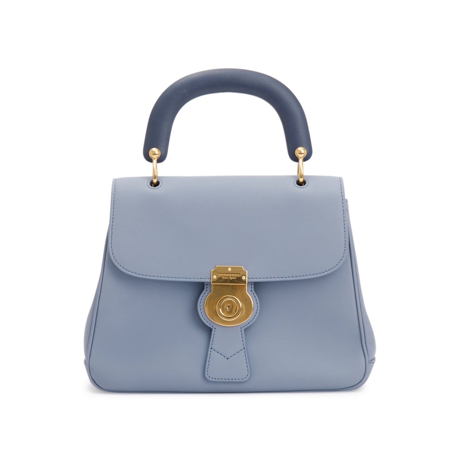 Burberry Medium Blue Trench Calfskin DK88 Top Handle Bag