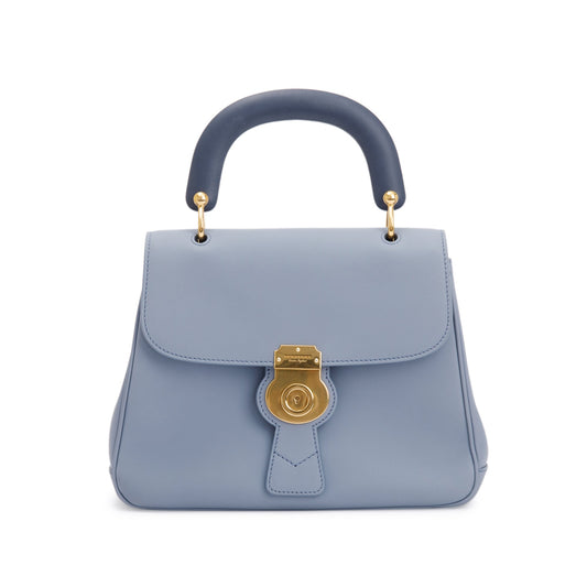 Burberry Medium Blue Trench Calfskin DK88 Top Handle Bag