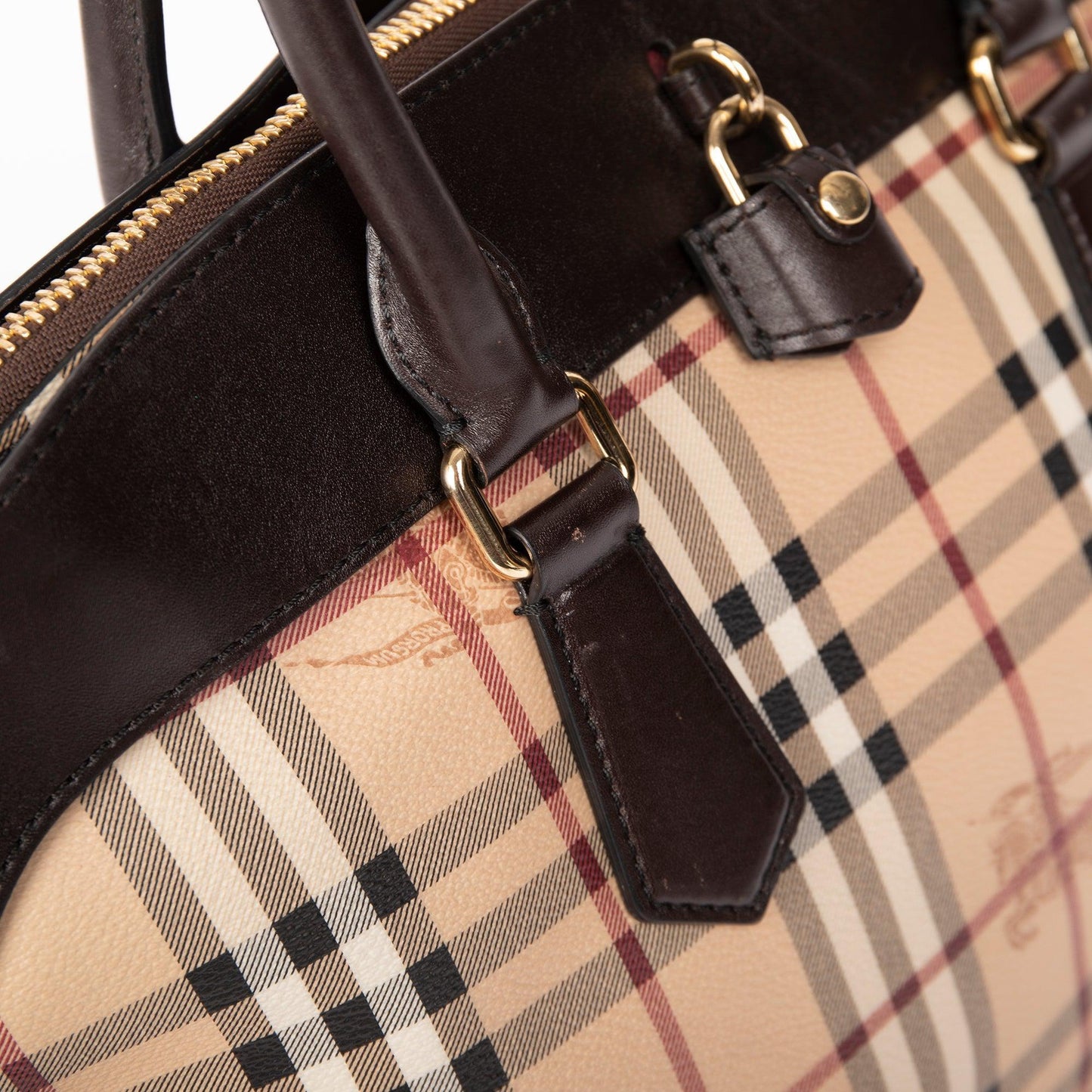 Burberry Medium Haymarket Check Primrose Tote